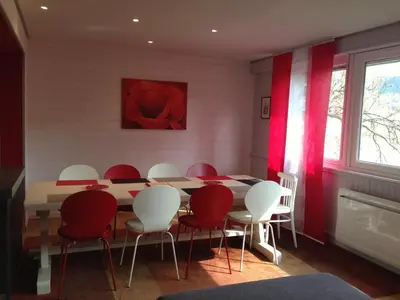 Coin salon dans l'établissement Chalet en Couleurs