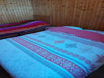 Un ou plusieurs lits dans un hébergement de l'établissement Chalet with Garden in Lotharingen