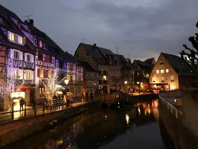 Vue générale sur Colmar ou vue de la ville depuis l'appartement