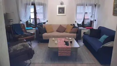 Coin salon dans l'établissement Au fil de l'écriture - Appartement sur la Route des Vins à riquewihr