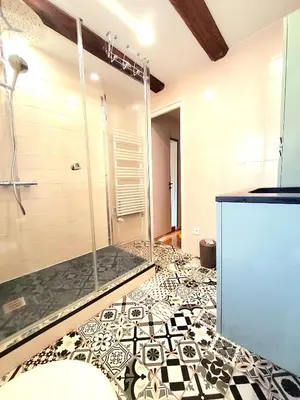 Salle de bains dans l'établissement Gite classé 