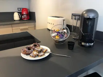 Plateau bouilloire dans l'établissement Gîte Wellness Le Six H