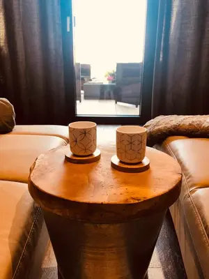 Coin salon dans l'établissement Gîte Wellness Le Six H