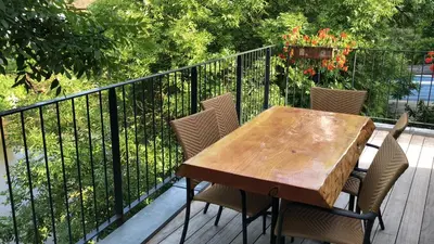 Balcon ou terrasse dans l'établissement Gîte de l'escale 76 / 77