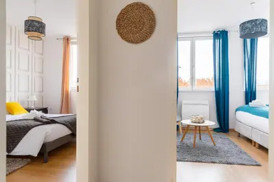 Un ou plusieurs lits dans un hébergement de l'établissement My Colmar Homes - Colmar Rempart