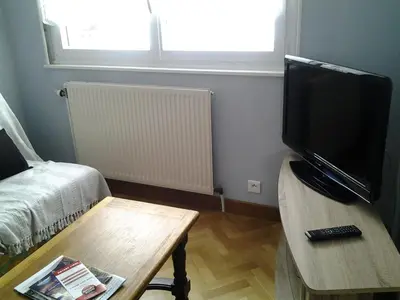 Télévision ou salle de divertissement dans l'établissement La montagne