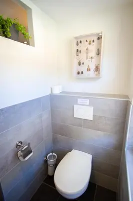Salle de bains dans l'établissement Le Gîte du Moulin