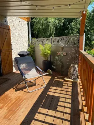 Balcon ou terrasse dans l'établissement Le chalet de cathy