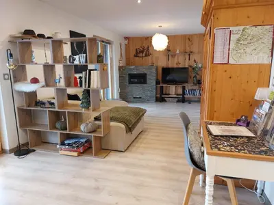 Cuisine ou kitchenette dans l'établissement Le chalet de cathy