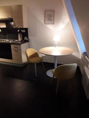 Cuisine ou kitchenette dans l'établissement Les Appartements Berthe Molly