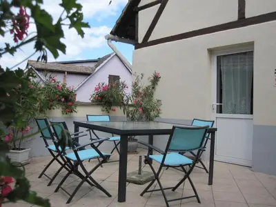 Balcon ou terrasse dans l'établissement GITE DU FLORIMONT CENTRE ALSACE route des vins