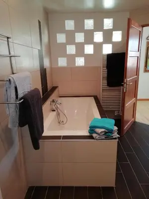 Salle de bains dans l'établissement Maison / villa complète à 5 minutes de Colmar