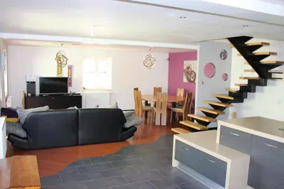 Coin salon dans l'établissement Maison / villa complète à 5 minutes de Colmar