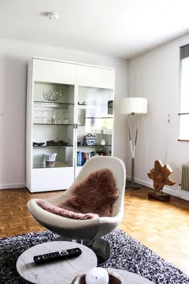 Cuisine ou kitchenette dans l'établissement Großzügige helle Ferienwohnung bis 4 Personen in Chalampe, Elsass