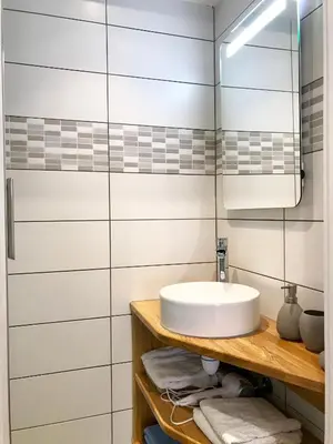 Salle de bains dans l'établissement Gîtes La Petite Venise Colmar