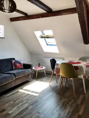 Coin salon dans l'établissement Gîtes La Petite Venise Colmar