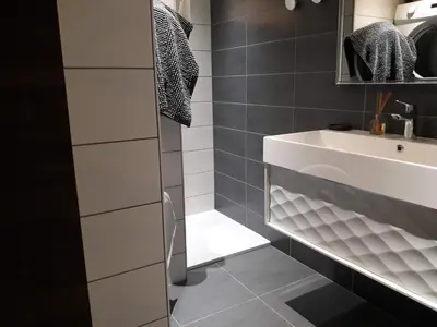 Salle de bains dans l'établissement La maison des savoyards