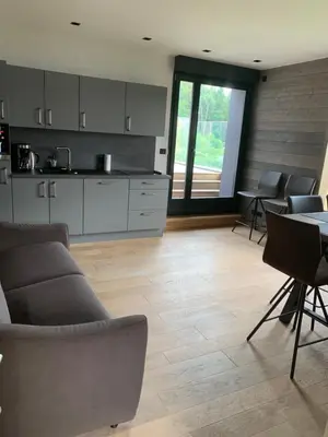 Cuisine ou kitchenette dans l'établissement Gite grand standing dans cadre idyllique