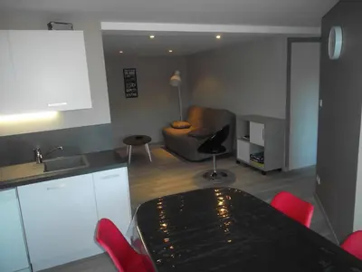 Coin salon dans l'établissement Appartement au centre du tholy pour 5 personnes maximum
