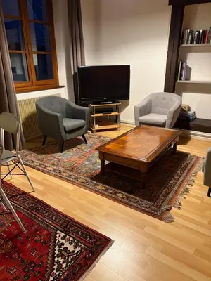 Télévision ou salle de divertissement dans l'établissement Appartement authentique centre historique