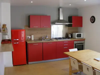 Cuisine ou kitchenette dans l'établissement au sapin des vosges