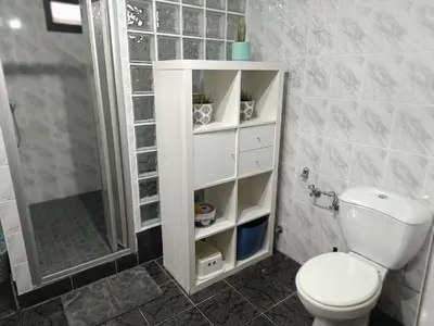 Salle de bains dans l'établissement Chez Chris & Ju