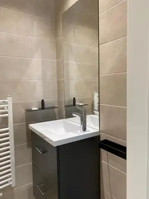 Salle de bains dans l'établissement Chalet Manhattan