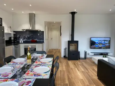 Cuisine ou kitchenette dans l'établissement Chalet Manhattan
