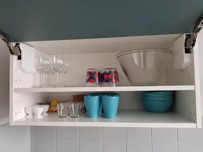 Cuisine ou kitchenette dans l'établissement Le Bellevue