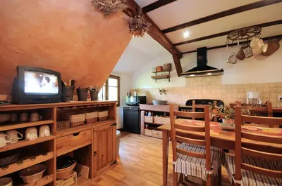 Cuisine ou kitchenette dans l'établissement Gîte Fahrer-Ackermann