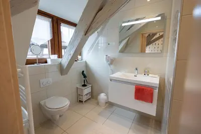 Salle de bains dans l'établissement Hotel à l'Oriel
