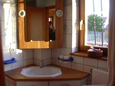 Salle de bains dans l'établissement Vignoble
