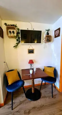 Télévision ou salle de divertissement dans l'établissement Gîte et Chambres d'hôtes, l'Erable