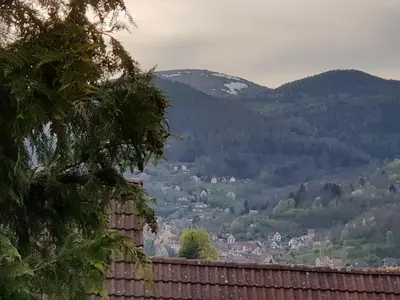 Vue générale sur la montagne ou vue sur la montagne depuis l'appartement