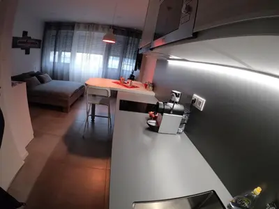 Cuisine ou kitchenette dans l'établissement Djokovic's Apartment