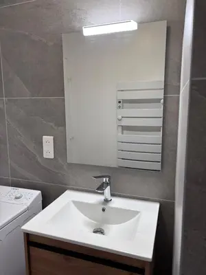 Salle de bains dans l'établissement Gîte les Dryades