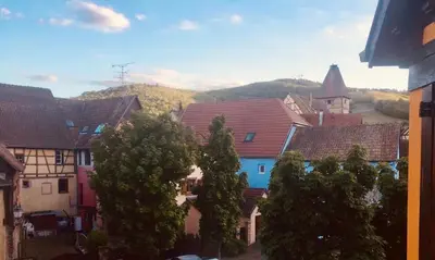 Vue générale sur la montagne ou vue sur la montagne depuis l'appartement
