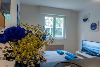 Un ou plusieurs lits dans un hébergement de l'établissement Travel Homes - The Bluefel, 2m walk Little Venice