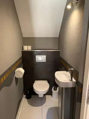 Salle de bains dans l'établissement Appart LE COUCOU