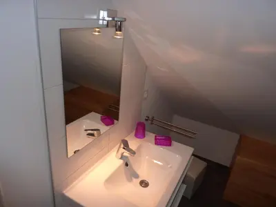Salle de bains dans l'établissement Gites Chez Schangala