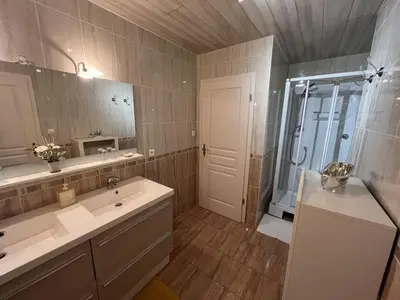 Salle de bains dans l'établissement Le Charme de l'Altenberg