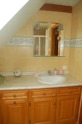 Salle de bains dans l'établissement Le gîte à l'ombre du tilleul