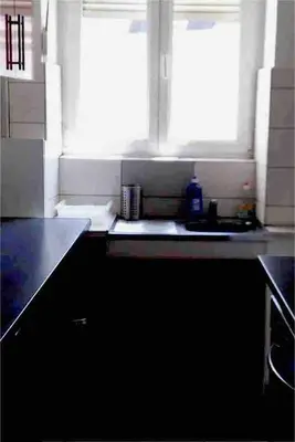 Cuisine ou kitchenette dans l'établissement F3 lumineux & cosy au centre de Mulhouse