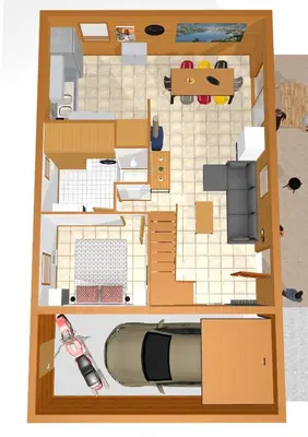 Cuisine ou kitchenette dans l'établissement Chalet tout confort 'Le Grand Pré', terrain clôturé, garage