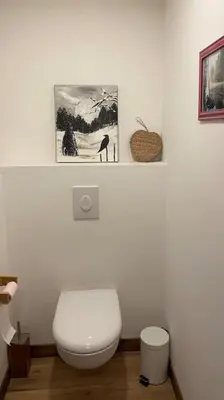 Salle de bains dans l'établissement Gîte de la Mésange