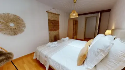 Un ou plusieurs lits dans un hébergement de l'établissement Duplex des Dominicains - 1 Parking GRATUIT - Hypercentre 6 personnes