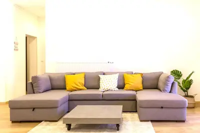 Coin salon dans l'établissement Appartement grand standing VAUBAN 10 Personnes centre historique de Colmar