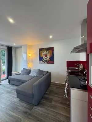 Cuisine ou kitchenette dans l'établissement LA TERRASSE SELESTADIENNE