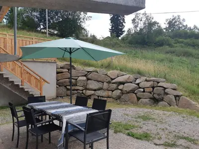Terrasse ou espace extérieur de l'établissement Le chalet du Brabant