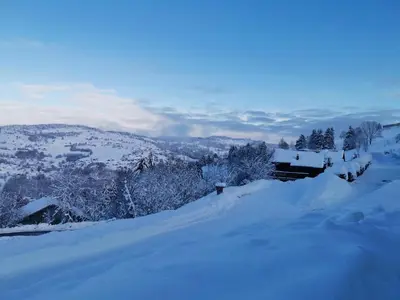 L'établissement Le chalet du Brabant en hiver
